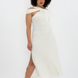 WHITE RIB PURSUIT DRESS