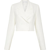 WHITE CREPE SOHO JACKET