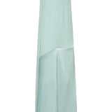 AQUA SATIN ALINA DRESS