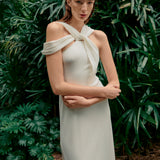 WHITE RIB PURSUIT DRESS